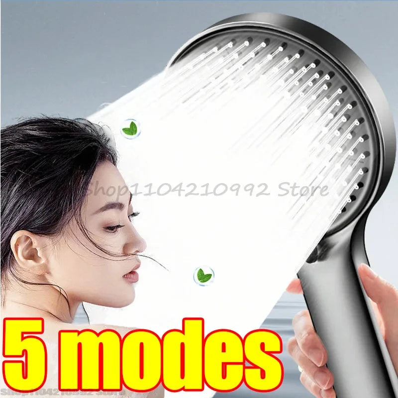 Bathroom Sprayer Shower Head Water Saving Handheld Rain Shower Head Adjustable 5 Modes Shower Bath Head Bathroom Accessories Zpaxo
