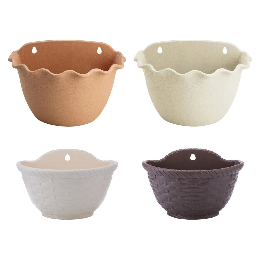 Self Watering Flowerpot with Drainage Mesh Outdoor Hanging Flowerpot Balcony Planters for Interior and Exterior Plant Decor Zpaxo
