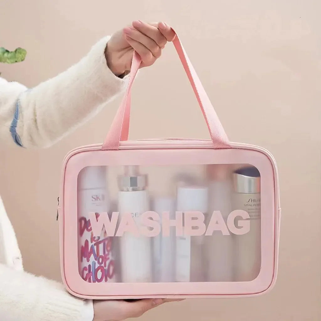 Pu Frosted Clear Makeup Box Waterproof Travel Toiletry Bag Large Capacity Portable Bath Storage Bag Children's Lunch Bag Zpaxo