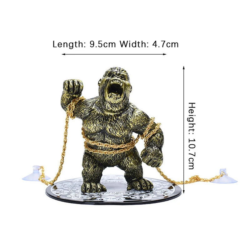 Funny Gorilla Car Dashboard Ornament – Resin Ape Figurine
