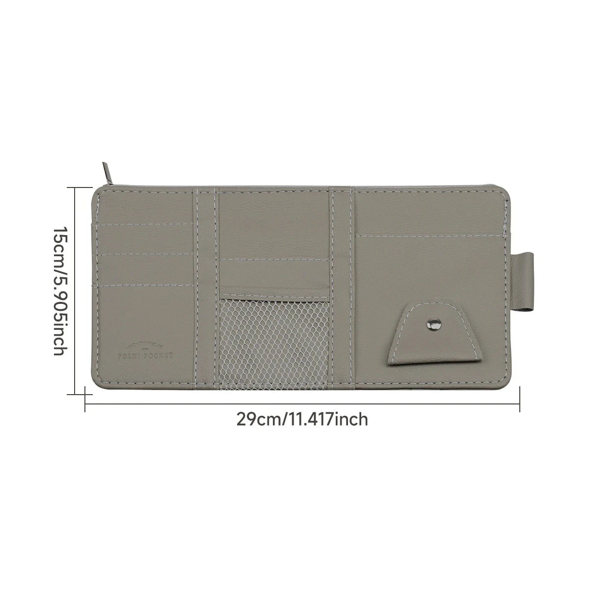 PU Leather Car Sun Visor Organizer – Multi-Pocket Holder Car Visor Organizer Zpaxo