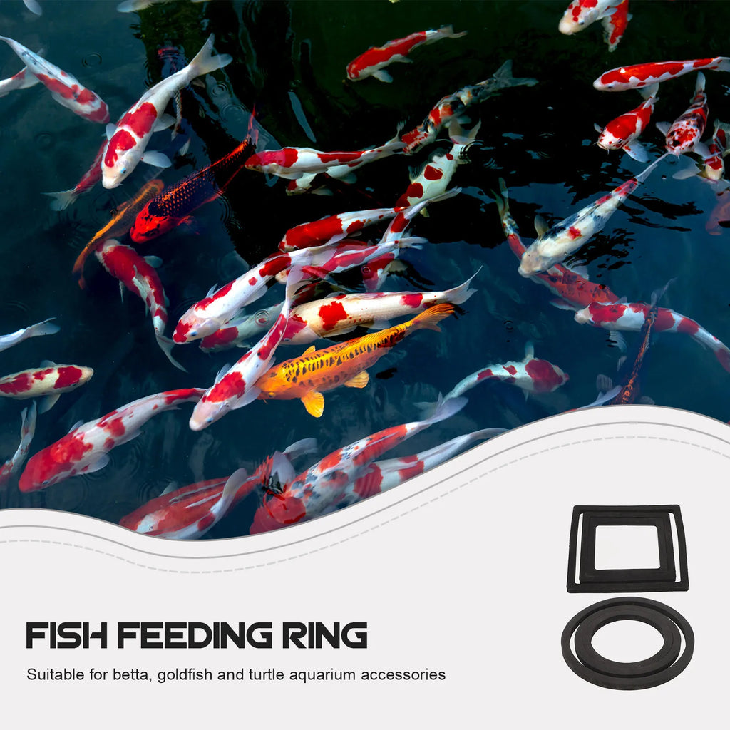 Fish Feeding Rings Aquarium Floating Plant Foam Feeder Circles