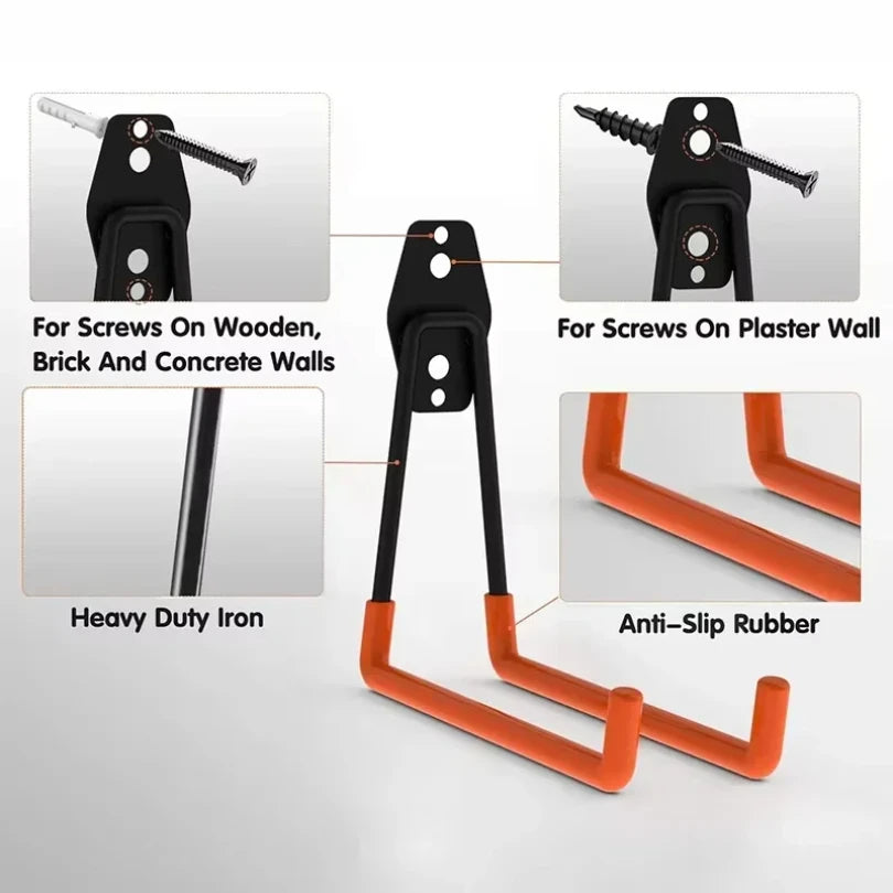Heavy Duty Wall Mounted Metal Hooks – Garage & Garden Storage Wall Storage Hook Zpaxo
