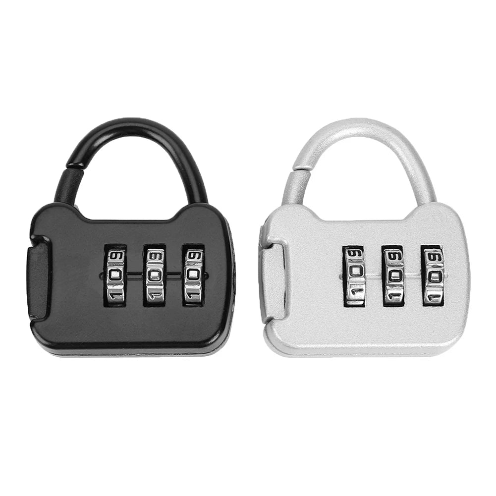 Zinc Alloy 3 Digit Code Combination Password Lock Portable Travel