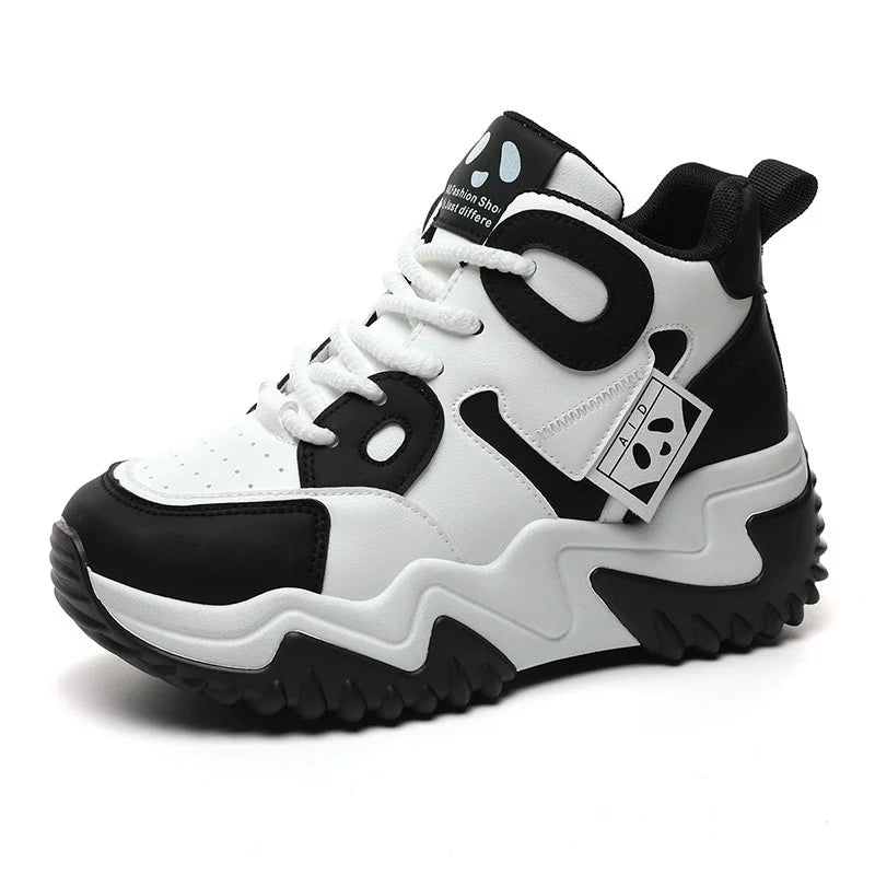 Fashion Casual Platform Sport Shoes Women Lace Up Thick Soled Zpaxo