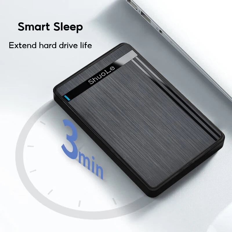 2.5" SATA to USB2.0 HDD Enclosure Mobile Hard Drive Cases for SSD External Storage HDD Box With 2.0 Cable ABS Zpaxo