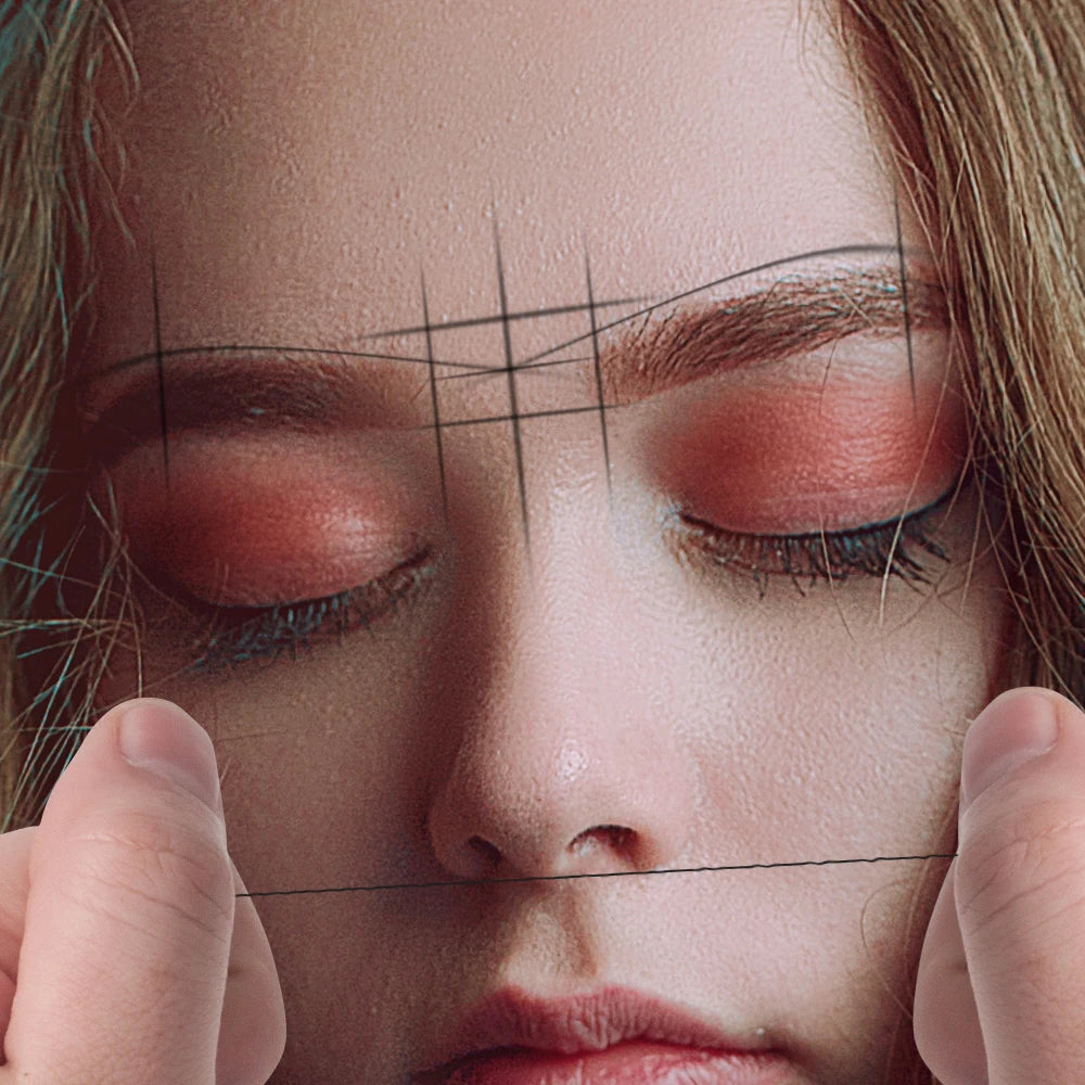 30M Premium Brow Mapping String Microblading Pre-inked Eyebrow Marker Zpaxo