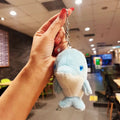 Cute Dolphin Doll Keychain Dolphin Soft Fluffy Pom Pom Whale Key Ring Fluffy Cute Cute Dolphin Pendant Decoration Zpaxo blue-key ring
