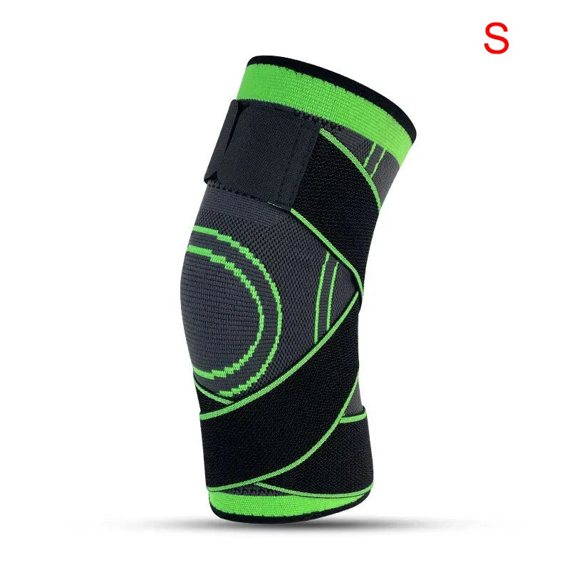 Knee Compressions Sleeve Adjustable Sports Knee Pad Patella Stabilizer Brace Support For Hiking Soccer Basketball Running Sport Zpaxo S-Green
