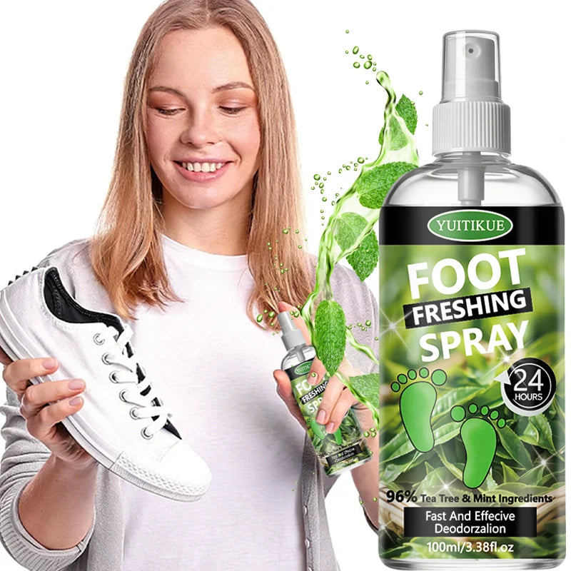 YUITIKUE Tea Tree Foot Deodorant Spray – Odor Eliminator Foot Deodorant Spray Zpaxo