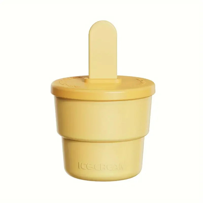 Summer Essentials: Silicone Ice Cream Cups - Bpa-Free, Freezer & Oven Safe Zpaxo YELLOW