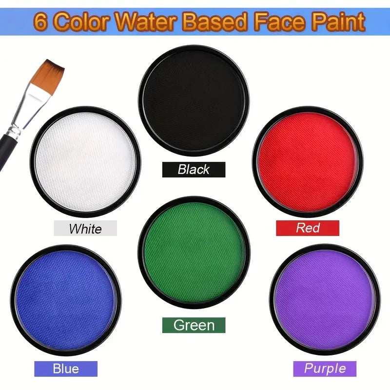 Face Body Painting Palette Waterproof Water Based Nontoxic Art Zpaxo