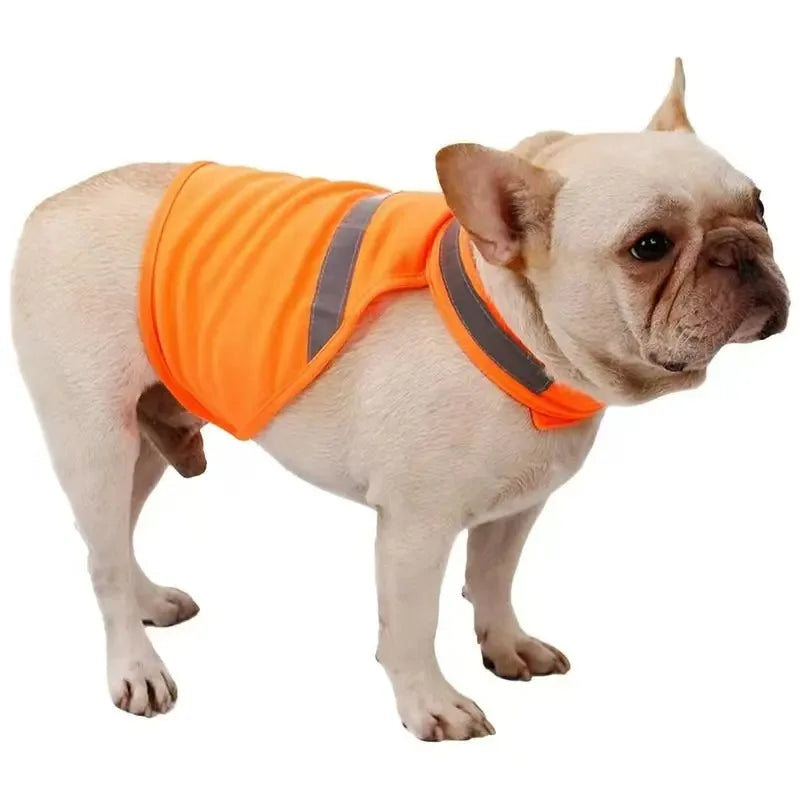 Hot selling fluorescent dog clothes big dog reflective safety clothing at night summer pet breathable vest Zpaxo