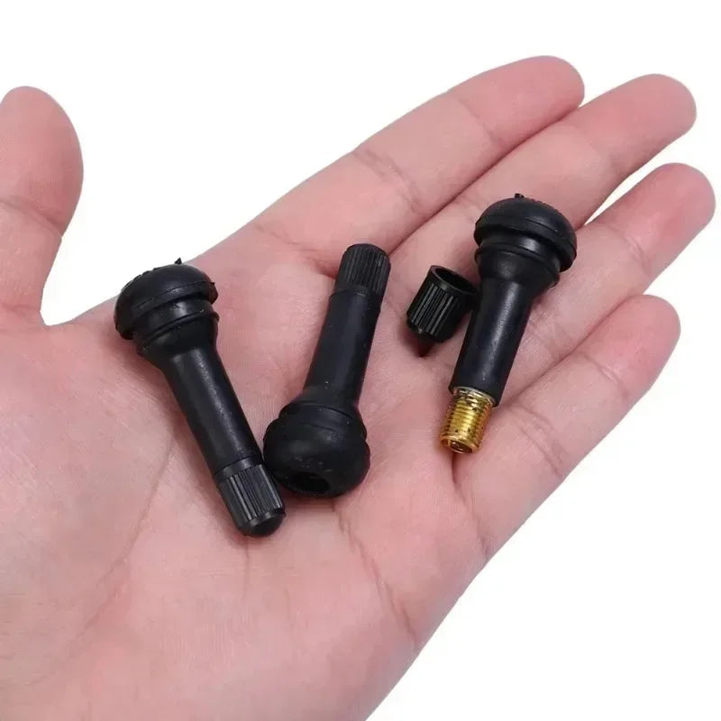 TR414 Tubeless Tire Valve Stems with Dust Caps – 4 or 20 Pack