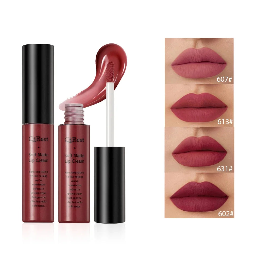 QIbest matte non-stick cup non-fading lip gloss, matte liquid lipstick Zpaxo