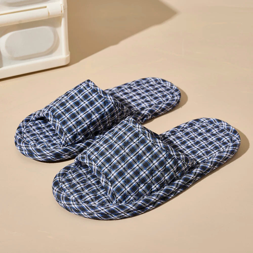 Fashion Men Slippers Lightweight Home Shoes Antislip Soft Fabric Zpaxo Blue 45
