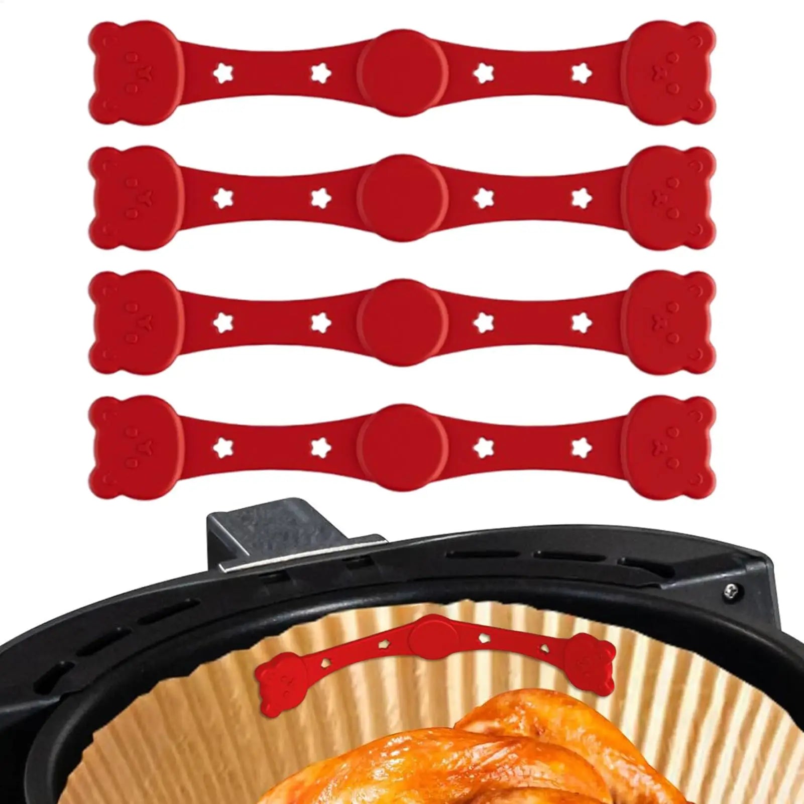 Air Fryer Magnets Parchment Paper Holder Silicone Magnetic Buckle
