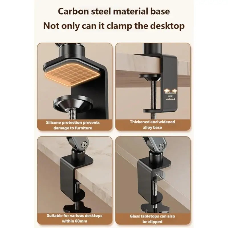 652F Adjustable Reading Stand Height Foldable Desk Clamp Books Zpaxo
