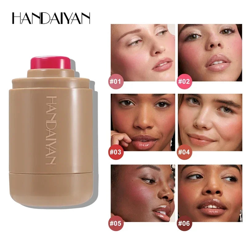 New Cheek Blush Cream Blusher Stick Lip Lift Complexion Long-lasting Waterproof Simple Tint High Pigment Pocket Blush Makeup Zpaxo