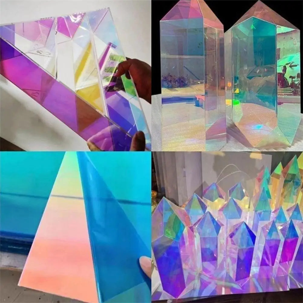 Mini Holographic Acrylic Blocks 100-300pcs | DIY Wall Decor Acrylic Craft Tiles Zpaxo