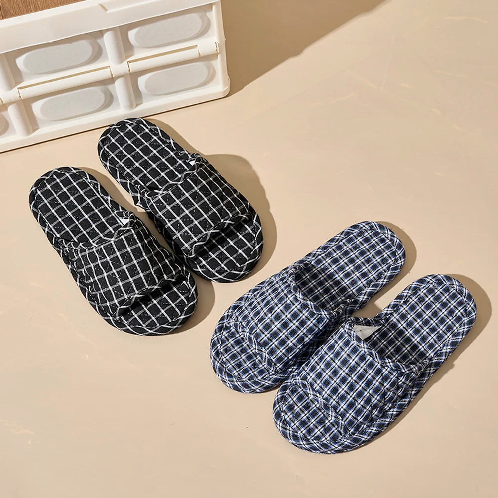 Fashion Men Slippers Lightweight Home Shoes Antislip Soft Fabric