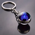 Birthday Gift Jewelry Luminous Double Side For Women Scorpio 12 Constellation Zodiac Keychain Glass Ball Keychain Key Rings Zpaxo scorpio