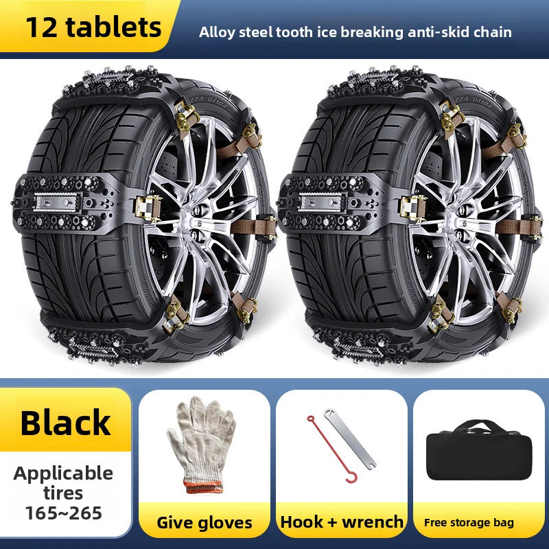 Heavy-Duty Snow Tire Chains – Universal SUV & Car Winter Traction