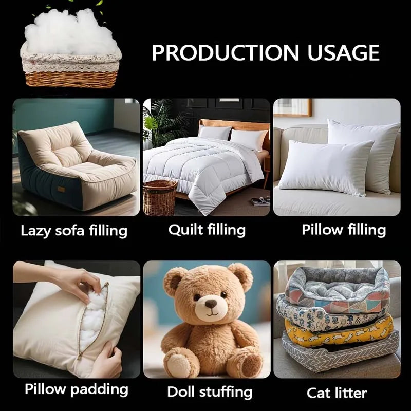Polyester Fiberfill Stuffing-Polyfill for Pillow Stuffing, Stuffed Animals and DIY Crafts, Firm Support Filling Sewing Zpaxo