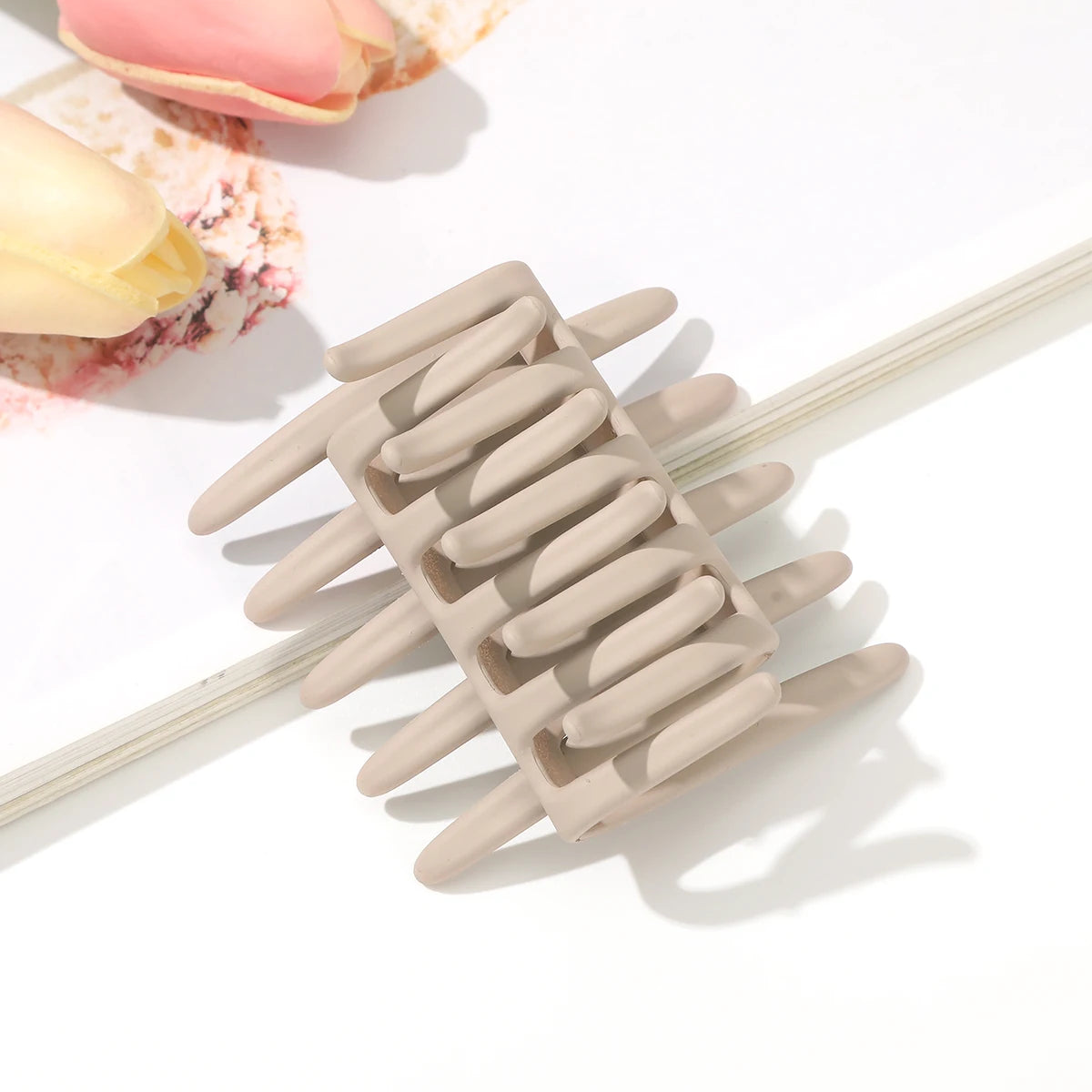 Double Sided Hair Clip Hair Comb For Women Frosted Toothed Non-slip Comb Black Ponytail Hairpin Hair Accessorie Zpaxo LIGHT KHAKI
