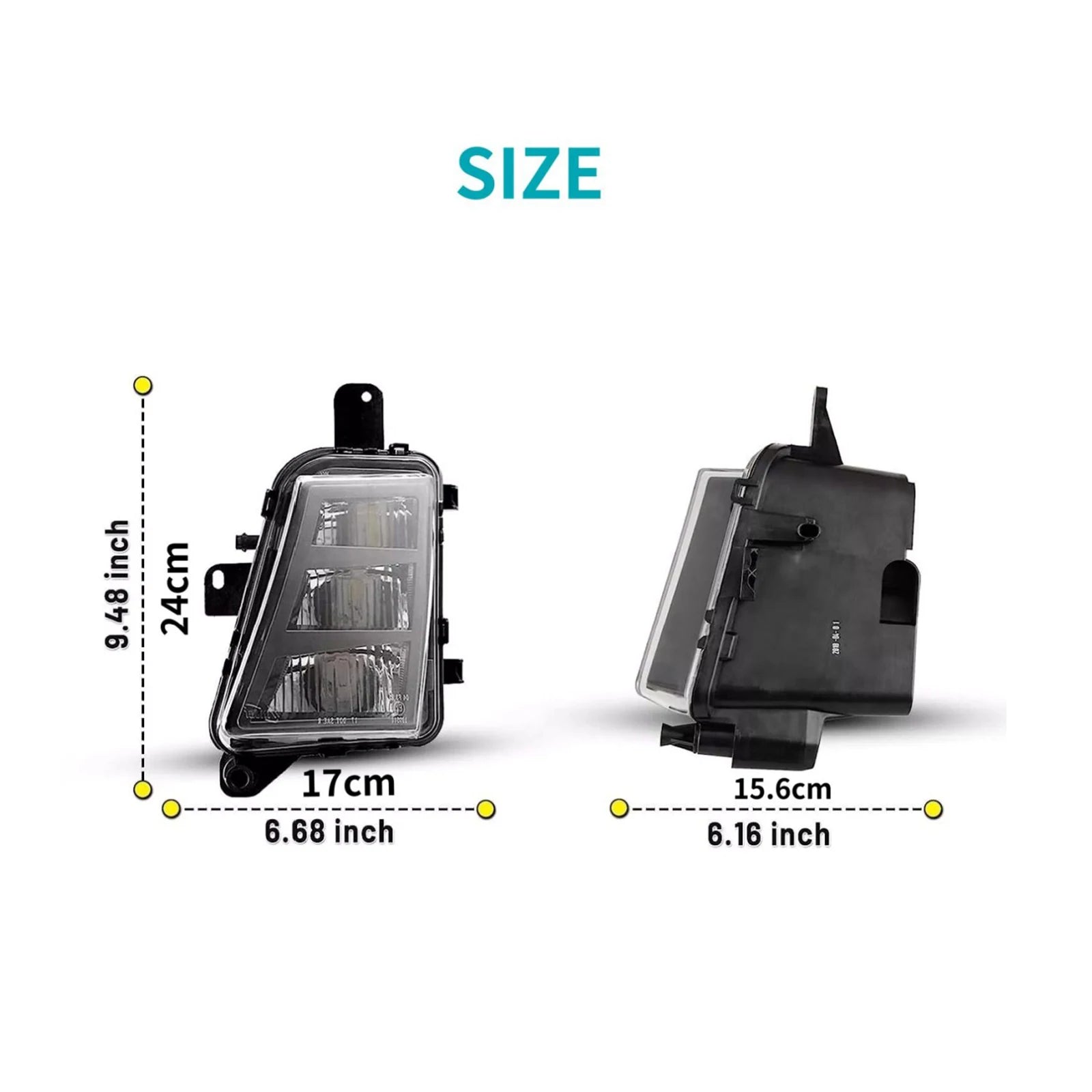1 Pair Vehicle LED Fog Lights Bumper Lamps Left Right 5GM941699A