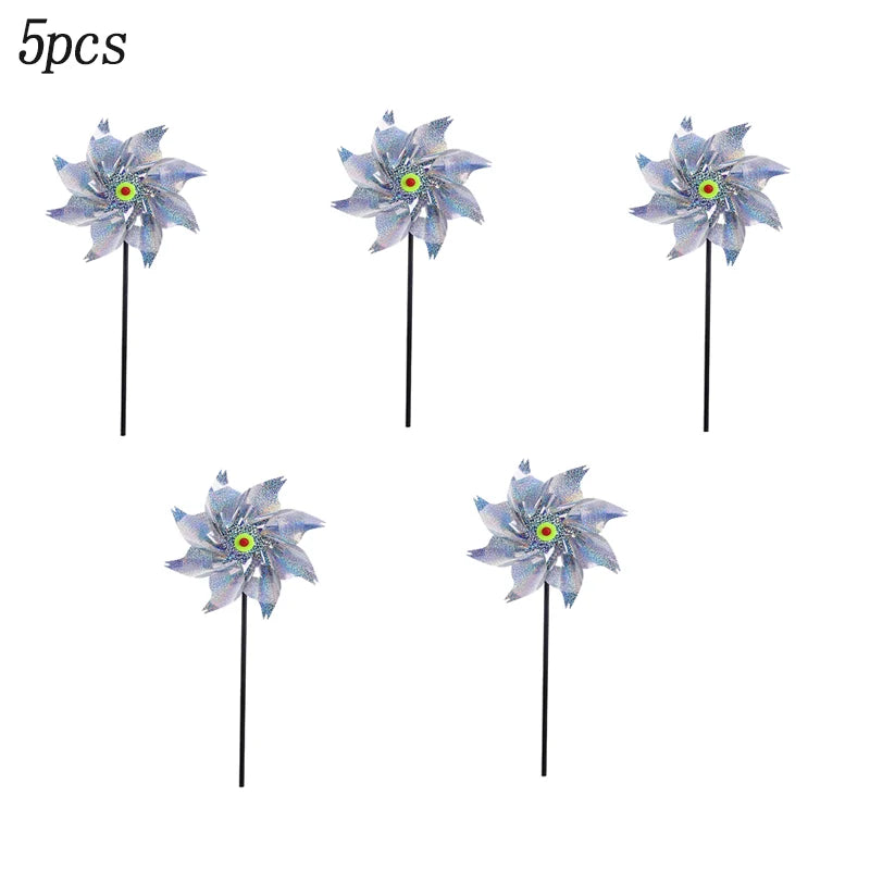 Rotating Laser Bird Repellent Windmill Reflective Pinwheels Anti Zpaxo 5pcs