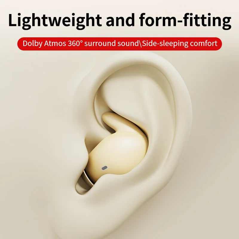 Sleep Wireless Earphone TWS Bluetooth 5 4 Headphones Hidden Earbuds Zpaxo