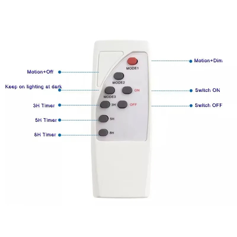 Outdoor Solar Street Lamp Motion Detector Remote Control Lights Zpaxo