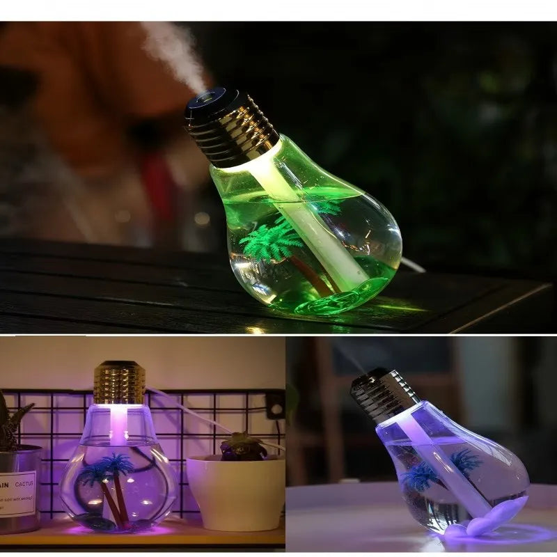 Creative Mini Desktop Light Bulb Humidifier USB Air Suitable Bedroom Zpaxo