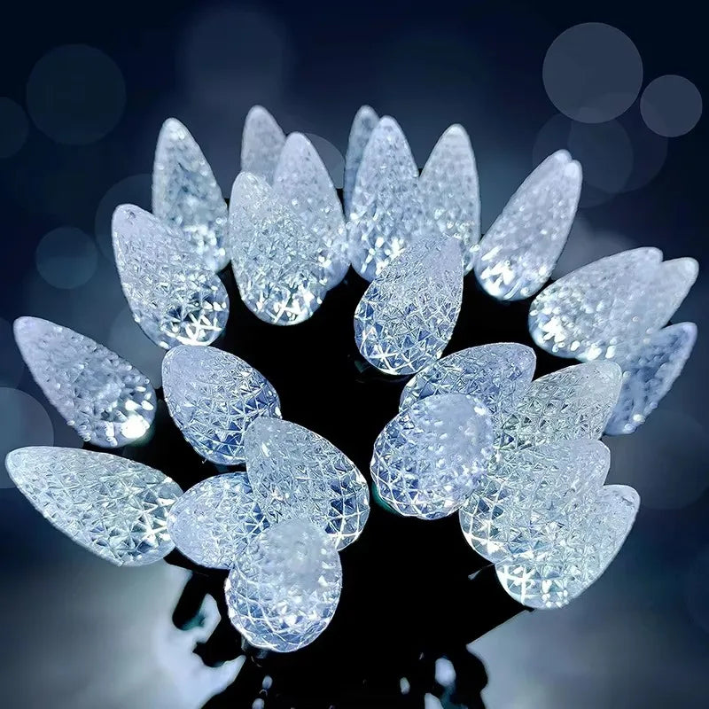 Outdoor Solar Strawberry LED Lights Christmas String Lamp Waterproof Zpaxo Cold White 12M100LED China Mainland