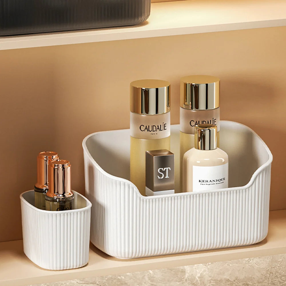 Desktop Makeup Organizer & Cosmetics Storage Box – 3 Grid