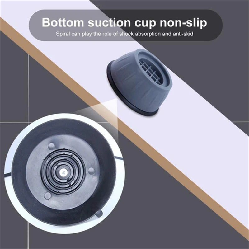 4Pcs Anti Vibration Feet Pads Waterproof Legs Slipstop Silent Skid Raiser Mat Washing Machine Support Dampers Stand Furniture Zpaxo