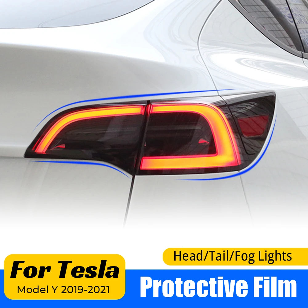 TPU Headlight Fog Rear Tail Lights Tesla Model Y 2019-2023 Lamp