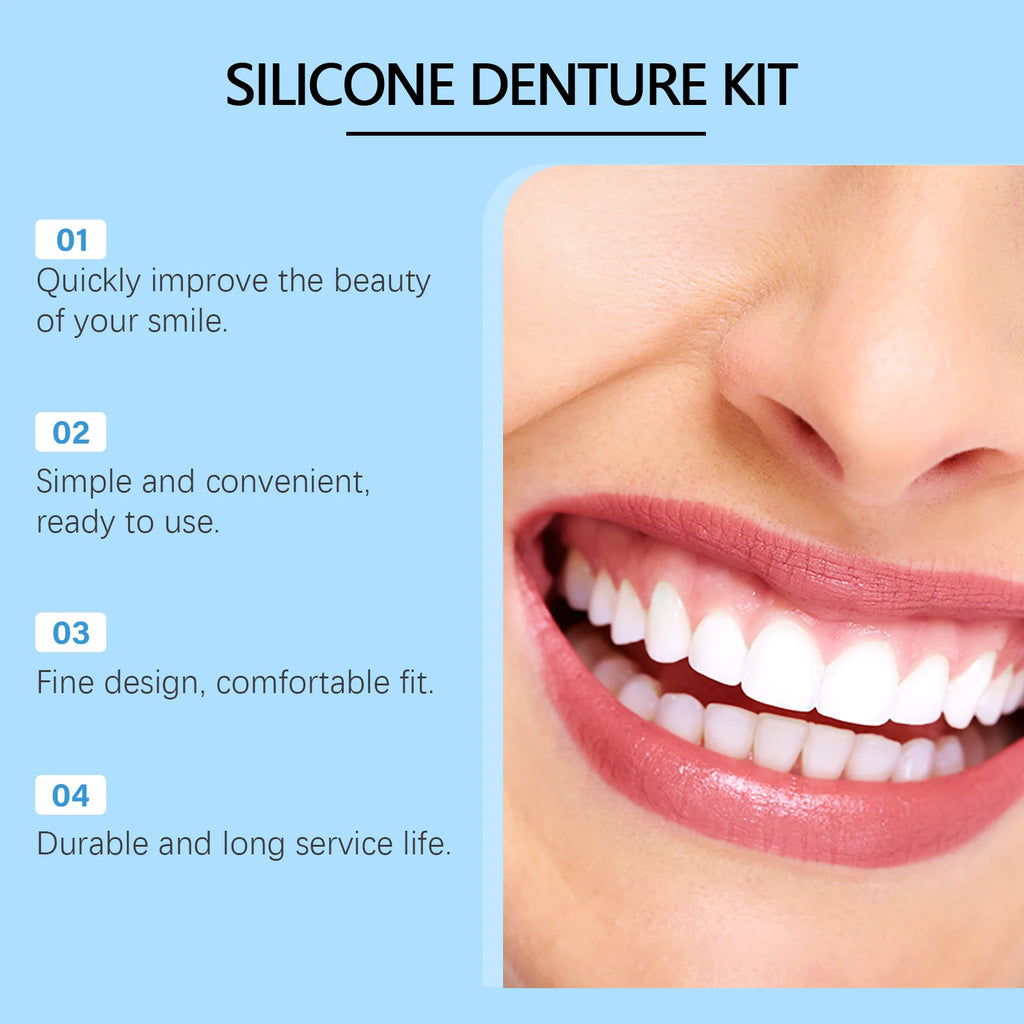 Snap-On Veneers Smile Kit – Seamless Fake Teeth Whitening Cosmetic Veneers Kit Zpaxo