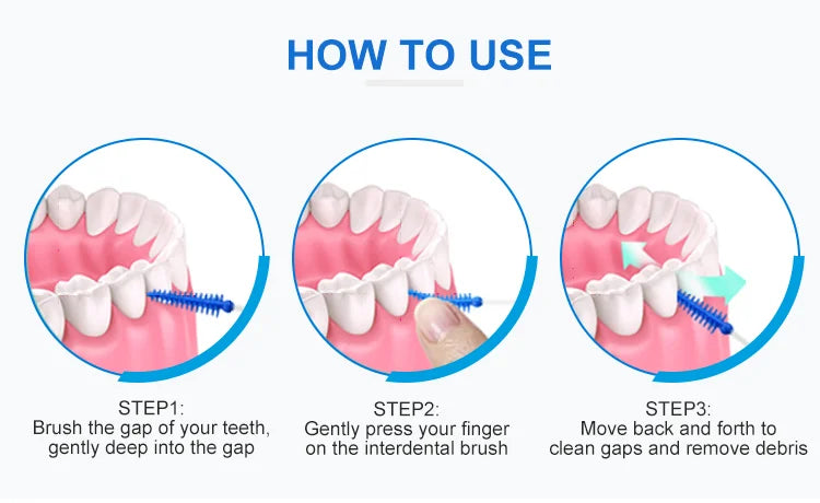 Interdental Brushes Soft Dental Cleaning Brush Teeth Cleaner Floss Zpaxo