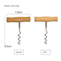 Cute Wine Opener with Wooden Handle Stainless Steel Corkscrew Wine Bottle Opener Easy Novelty Fun Wine Wing Wood Tools LYI Zpaxo Style A 1pcs
