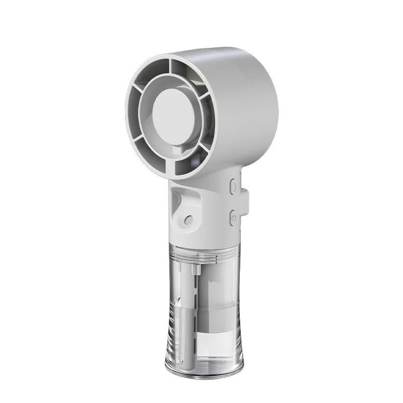 Portable Handheld Fan USB Rechargeable Personal Spray Water Mist Fans Zpaxo White