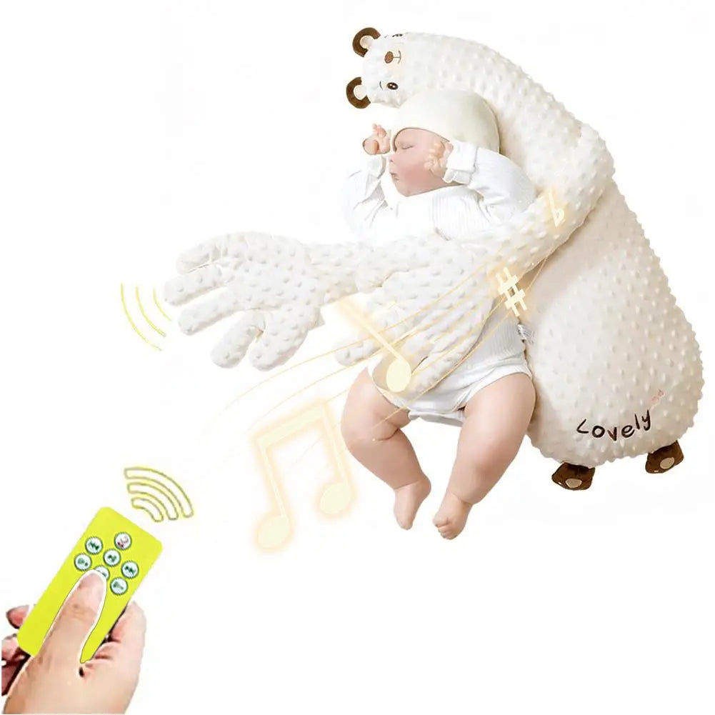 Baby Sleeping Pillow for Newborn Patting Doll with Soothing Palm Remote Control Electric Baby Hand Pillow Soothing Palm Patting Zpaxo B