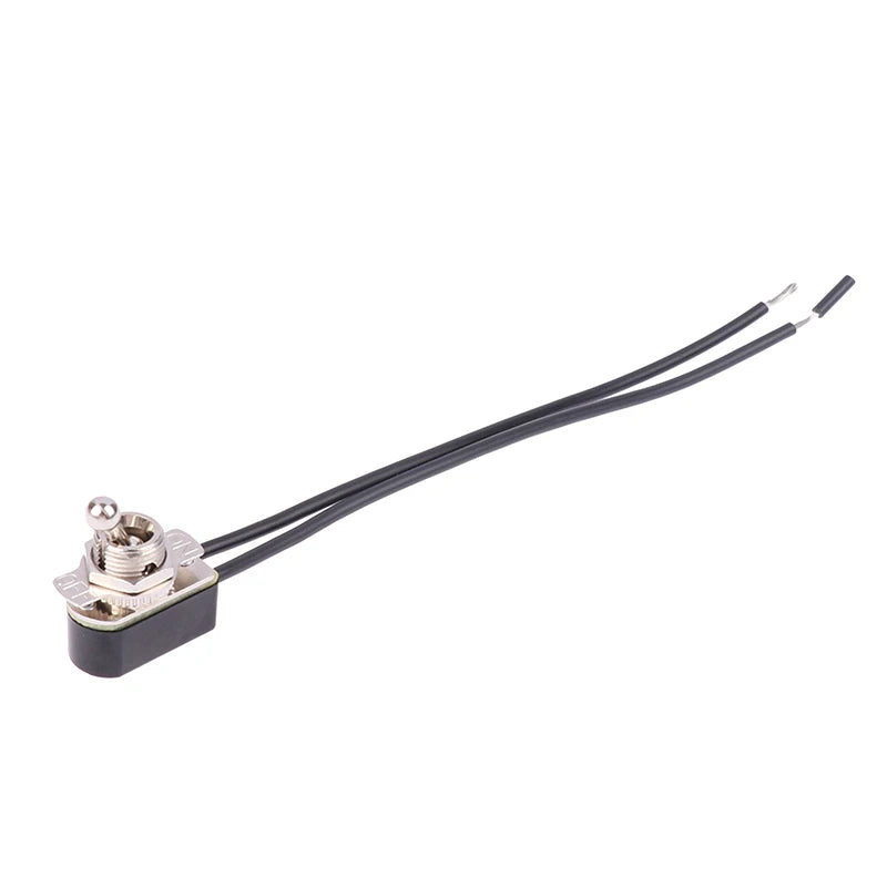 AC 250V 3A Off Prewired Standard Toggle Switch Wire Cable Contacts Zpaxo Silver