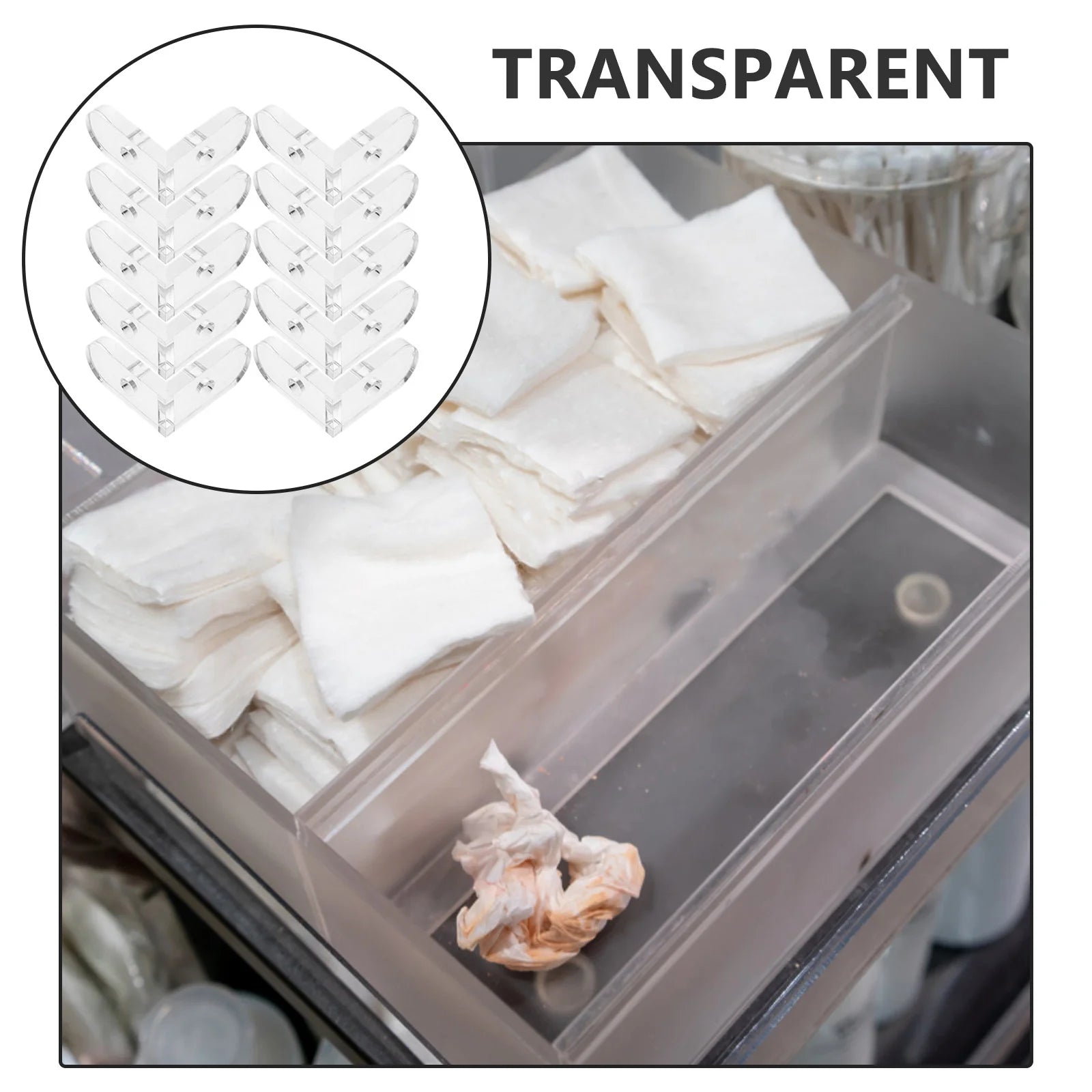 Fixed Buckle Corner Code Transparent Bracket Acrylic Braces Clear