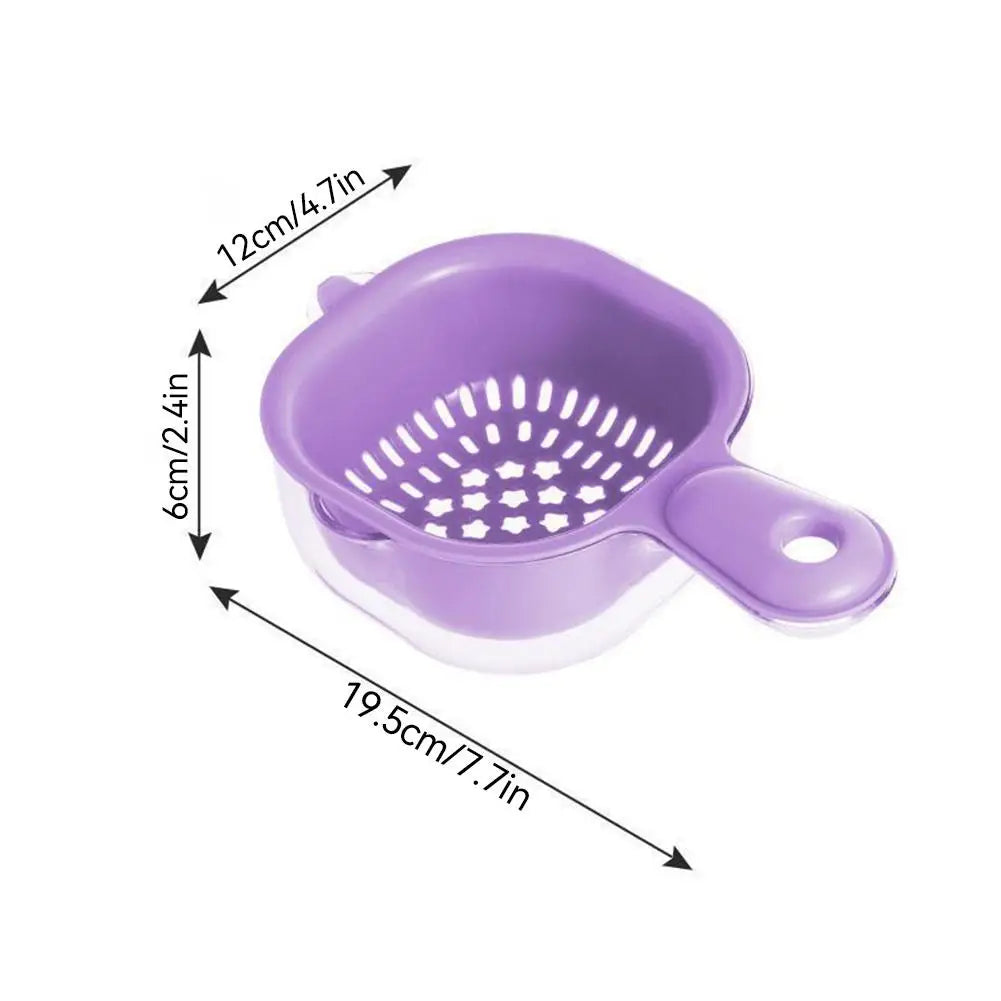 Fruit & Vegetable Wash Bowl with Colander Drain Basket Colander Drain Basket Zpaxo