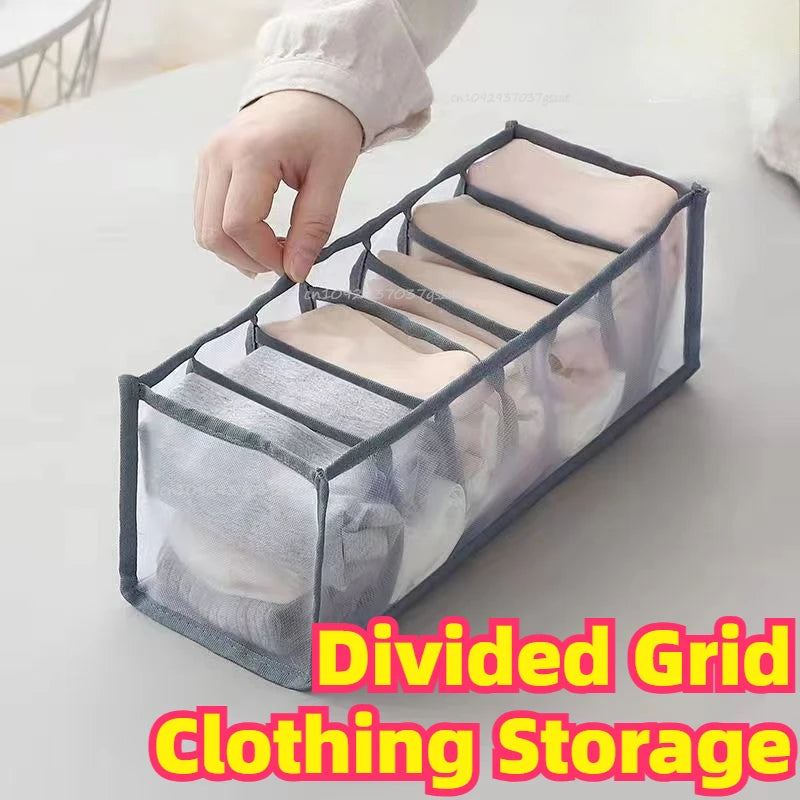 11 Compartment Underwear Organizer Home Collapsible Sock and Panty Storage Box Bra Organizing Breathable Mesh Drawer Organizer Zpaxo