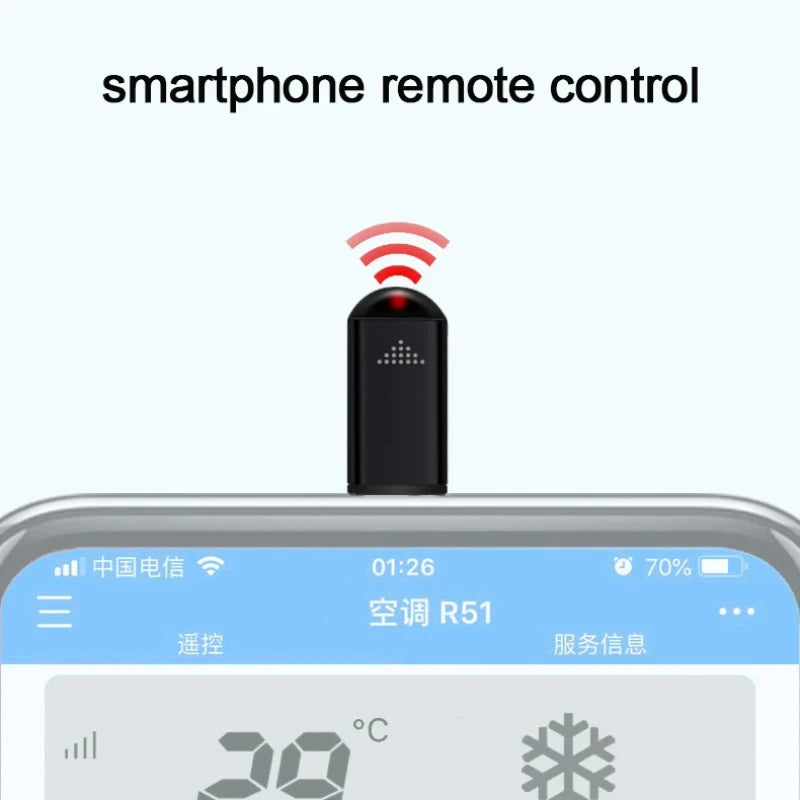 Universal Type-C IR Transmitter Mini Remote for Smartphone IR Remote Transmitter Zpaxo