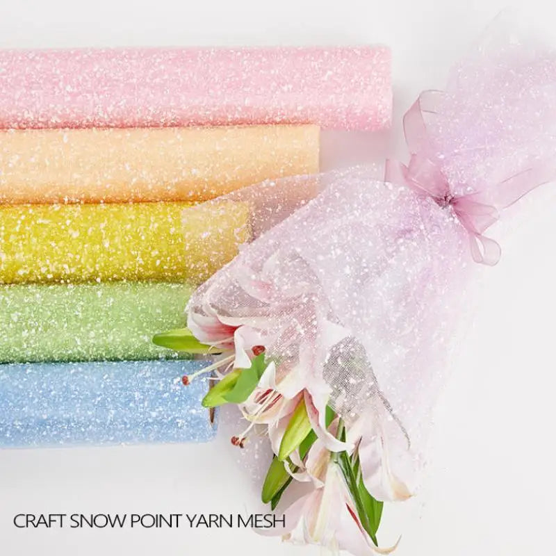 Bouquet Flower Wrapping Gauze DIY Snow Yarn Material Elegant Zpaxo
