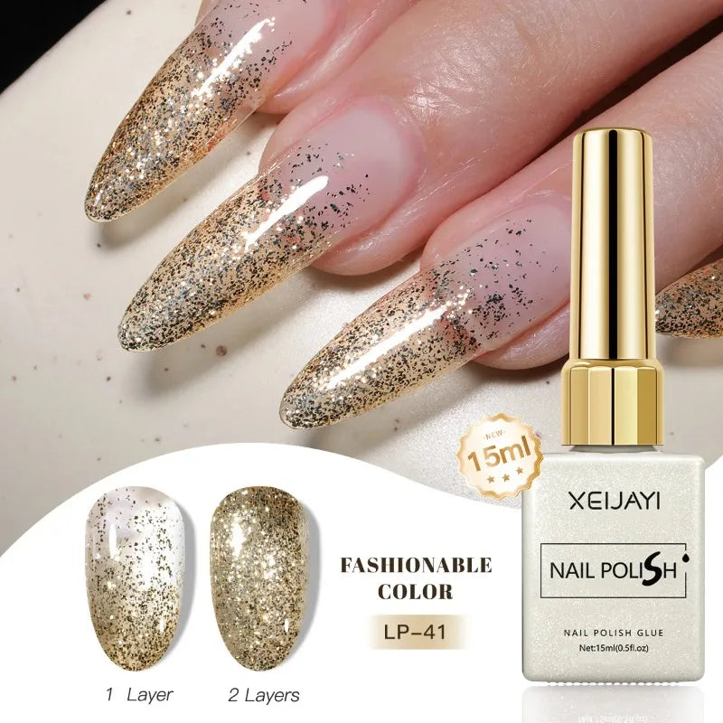 Colored Nail Varnish Gel 60 Colors Gloss Matte Ice-clear Nails Polish